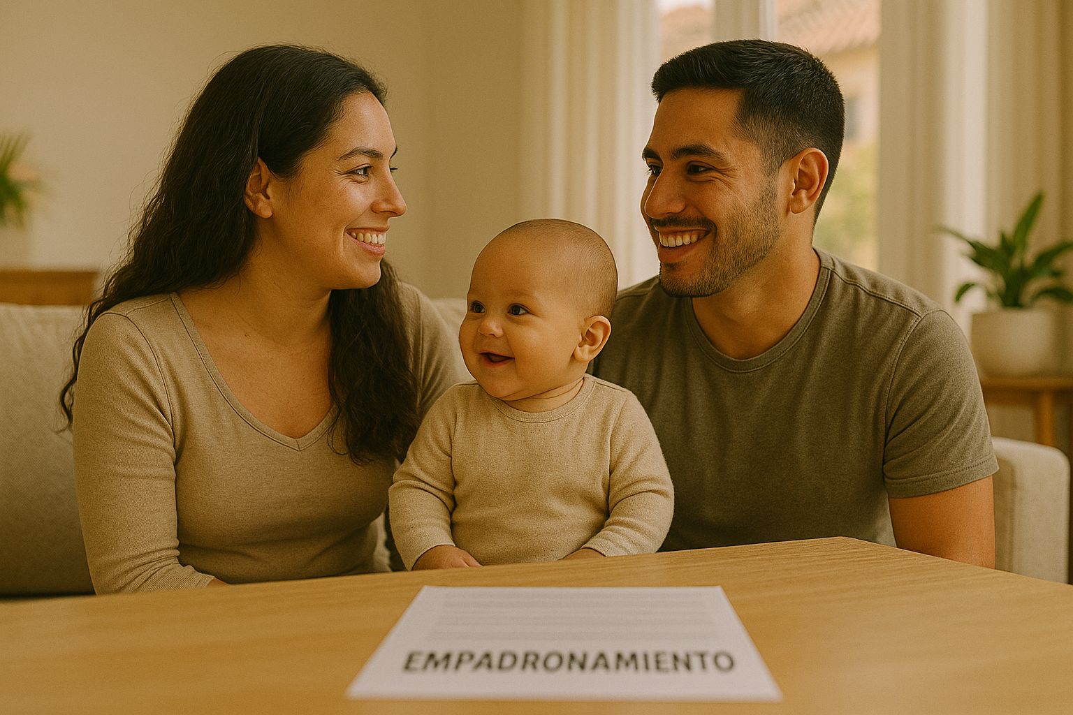 Familia inmigrante en su hogar en Sevilla