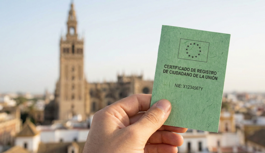 Certificado de Registro de Ciudadano de la Unión (NIE Verde) obtenido en Sevilla