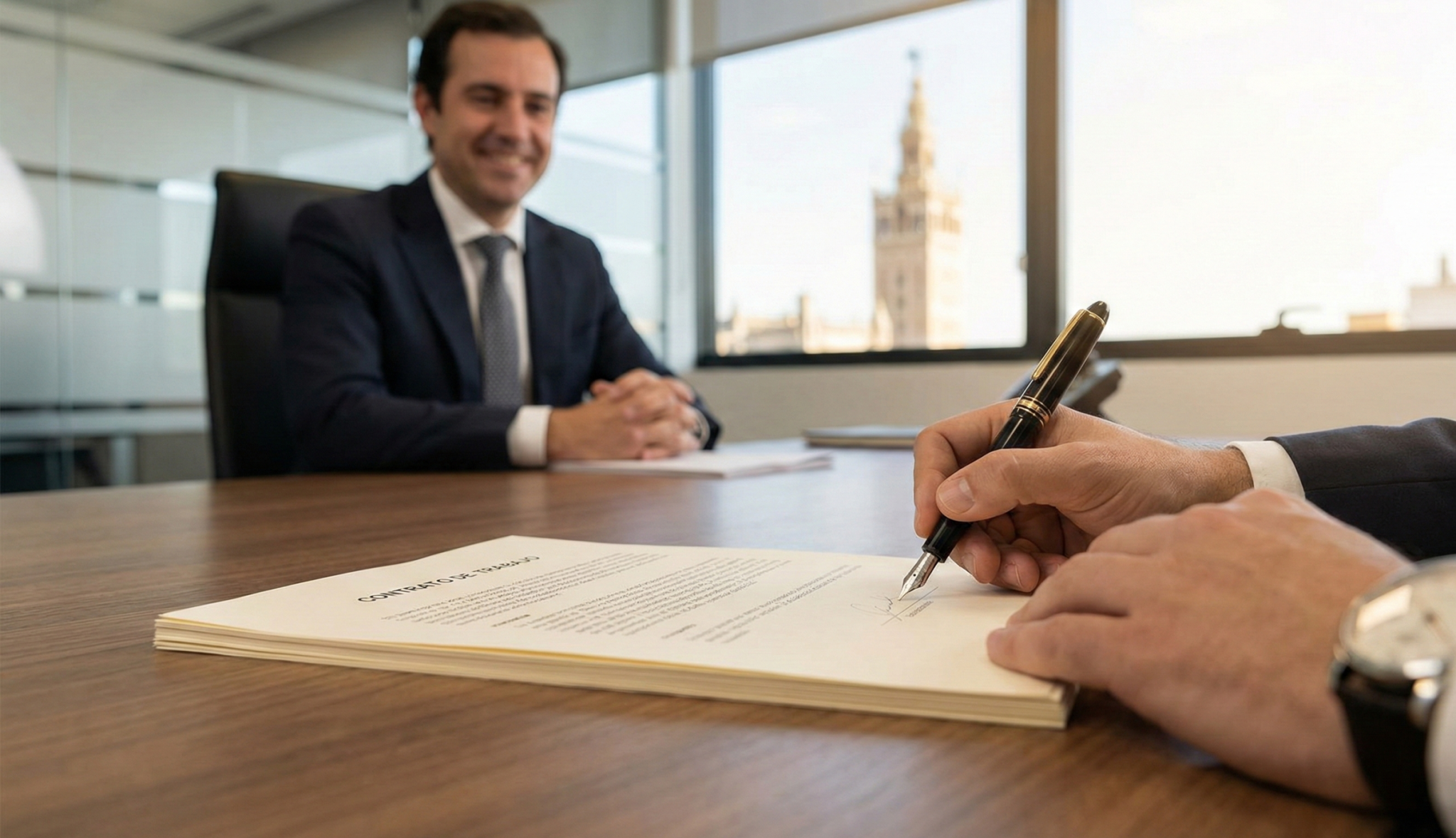 Firma de contrato de trabajo indefinido para solicitud de residencia por cuenta ajena