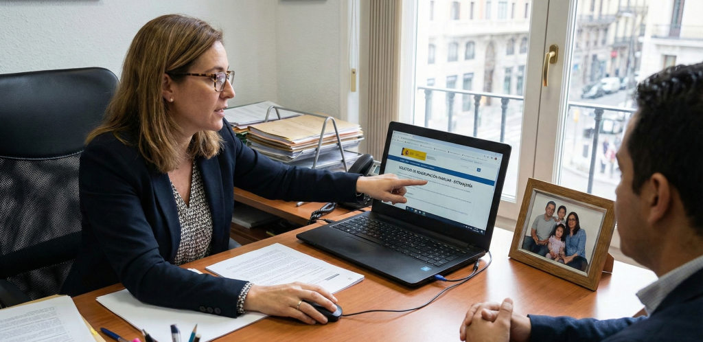 Presentación telemática de solicitud reagrupación familiar ante oficina extranjería