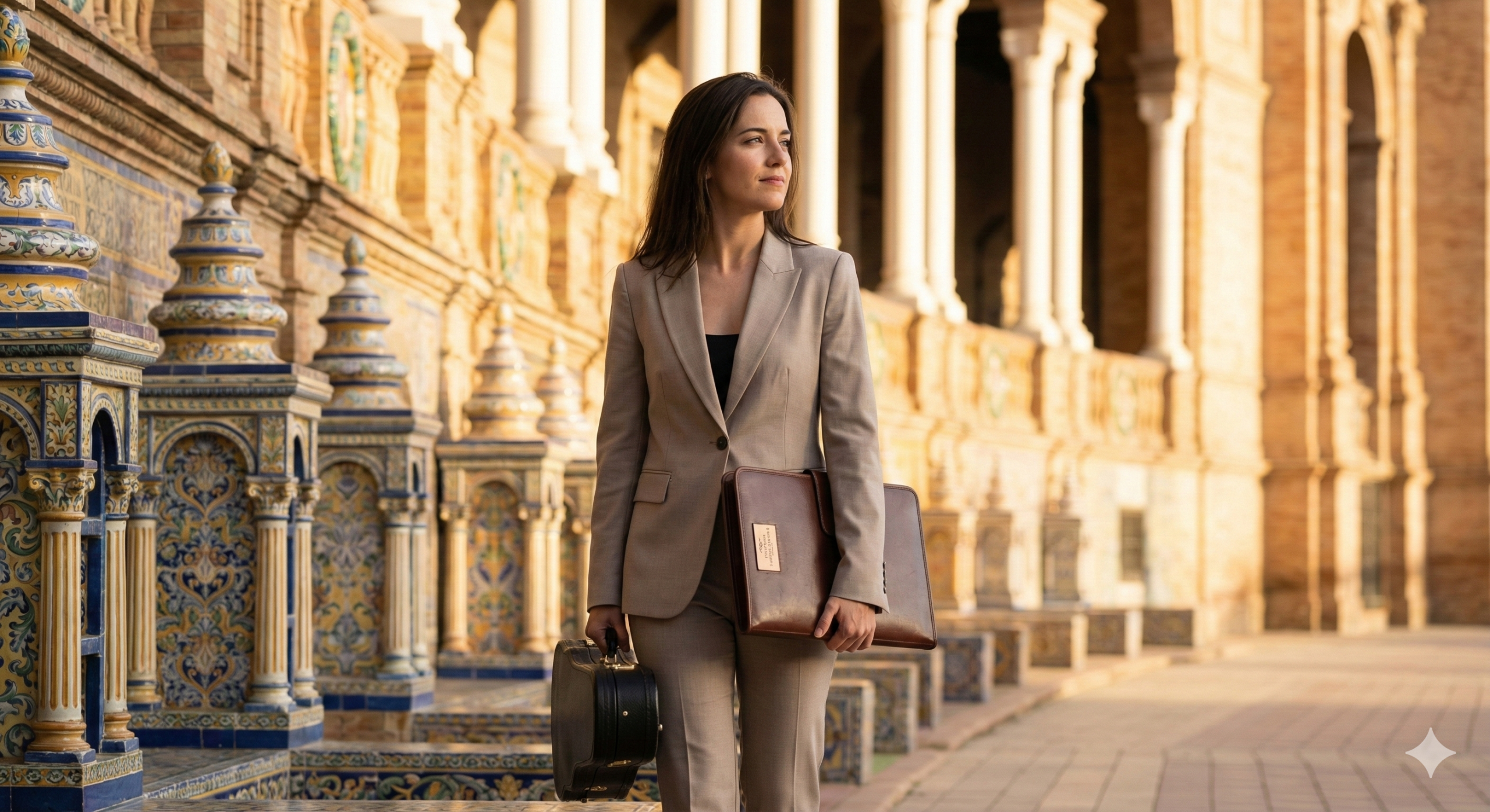 Artista internacional en Plaza de España Sevilla con excepción de permiso de trabajo