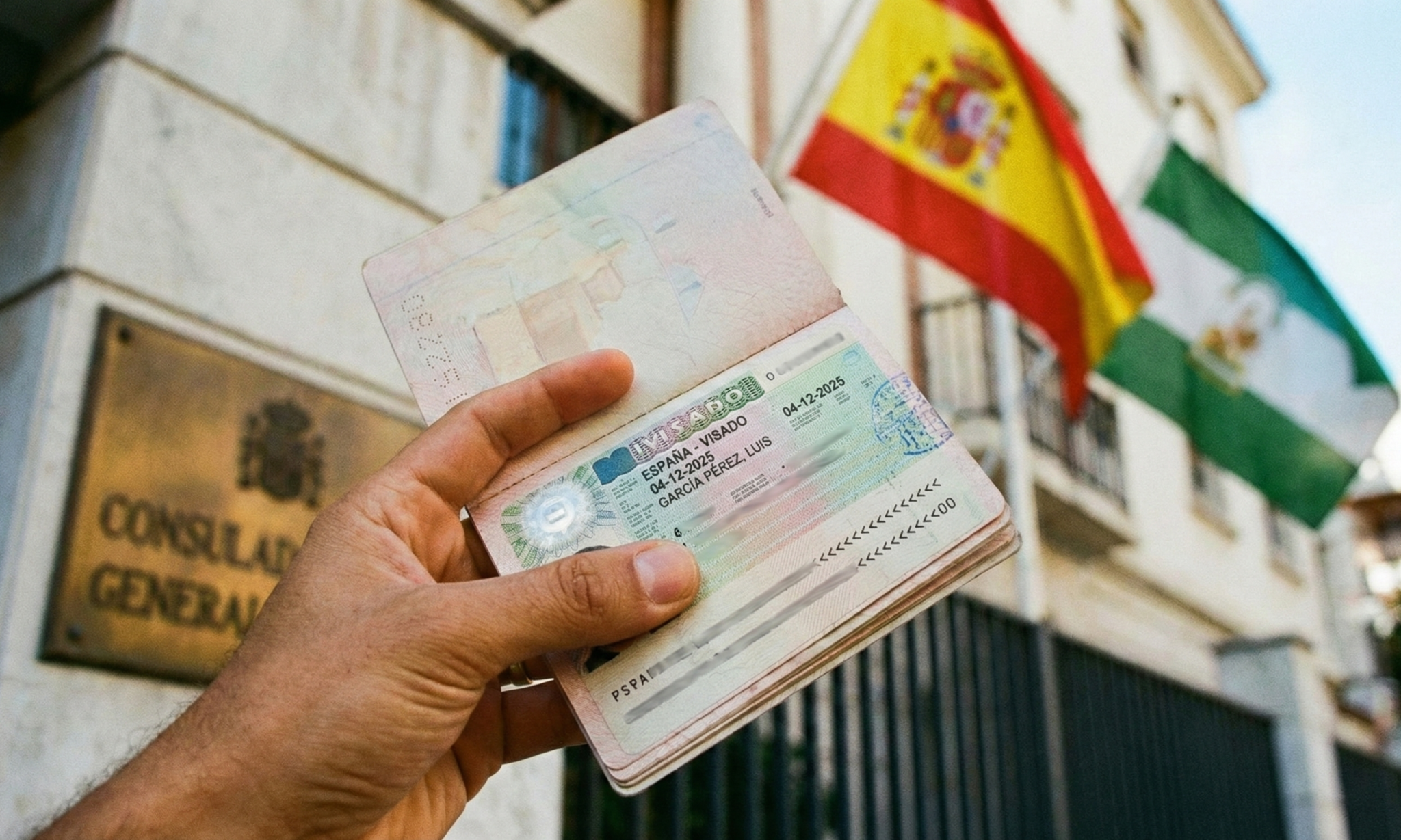 Pasaportes familiares con visados de acompañante de estudiante España aprobados