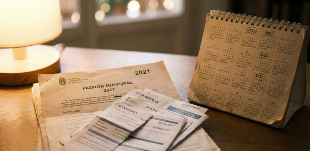 Documentos de empadronamiento para demostrar 3 años de estancia para arraigo social