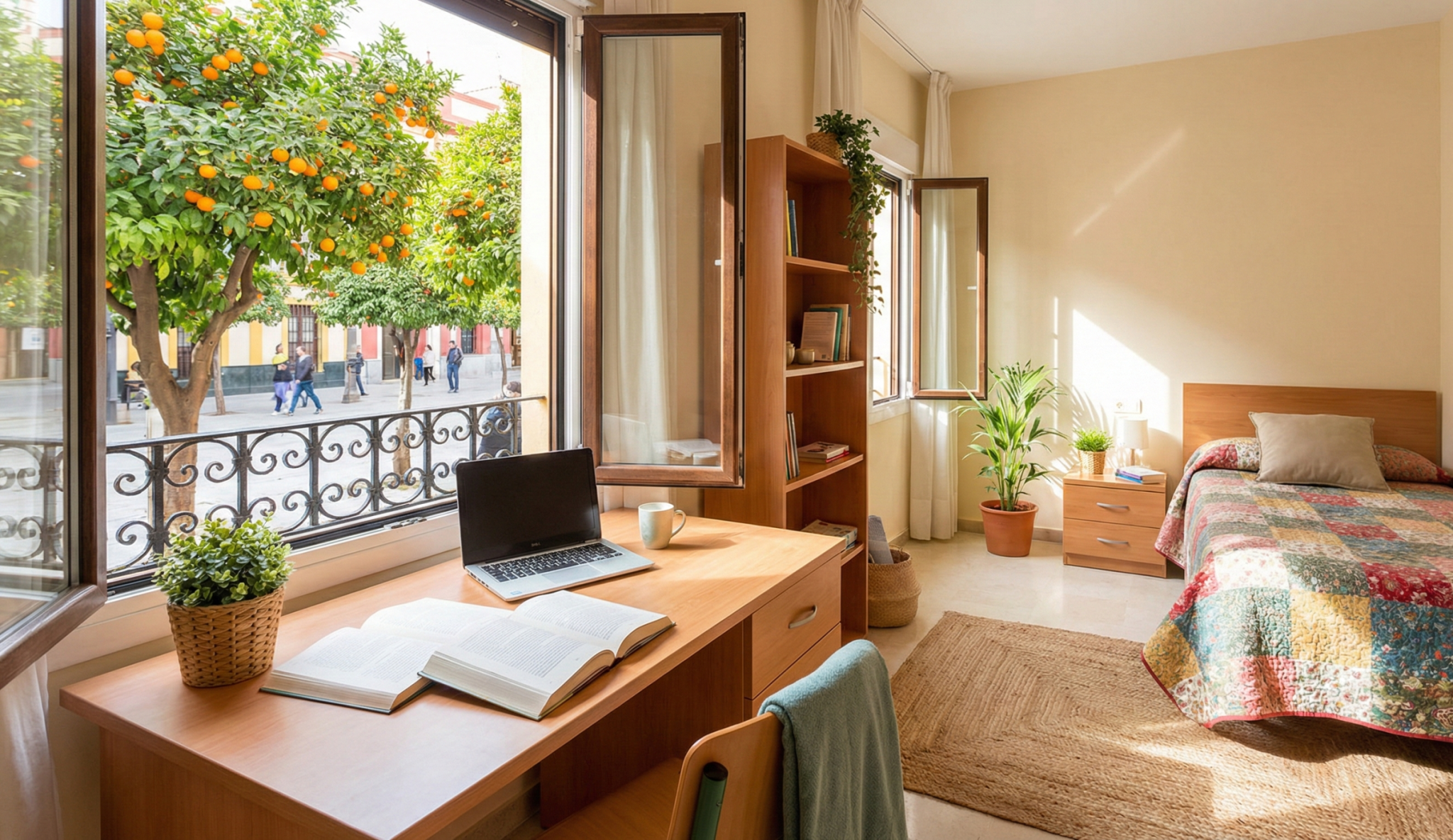 Habitación de estudiante en internado o familia de acogida en Sevilla