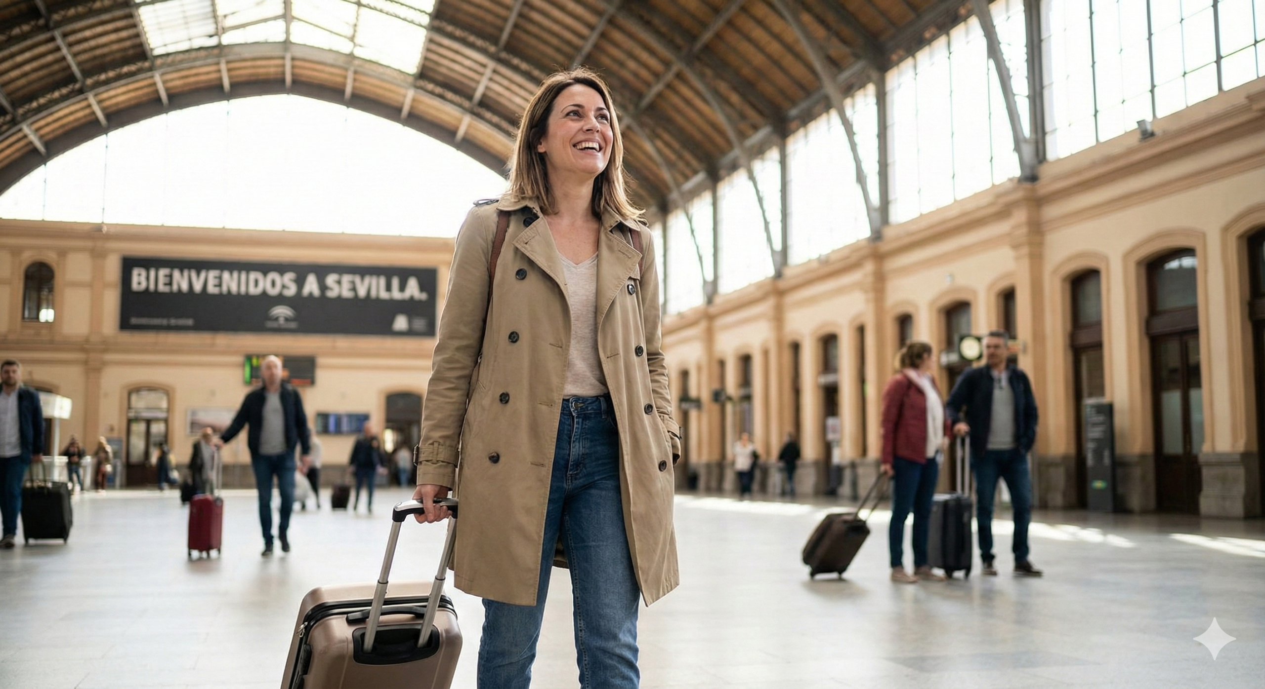 Extranjero regresando legalmente a España tras cumplir compromiso de no retorno en Estación Santa Justa