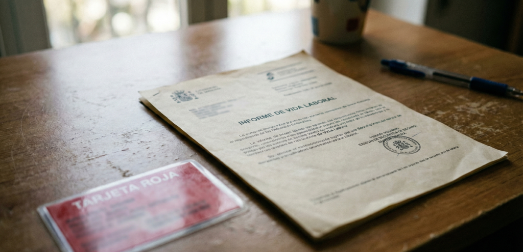 Informe de Vida Laboral y Tarjeta Roja de asilo para arraigo laboral