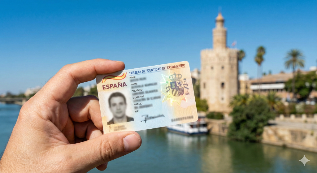 Tarjeta TIE de residente andorrano en Sevilla Torre del Oro