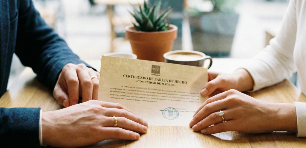 Certificado de matrimonio o registro de pareja de hecho para tarjeta comunitaria