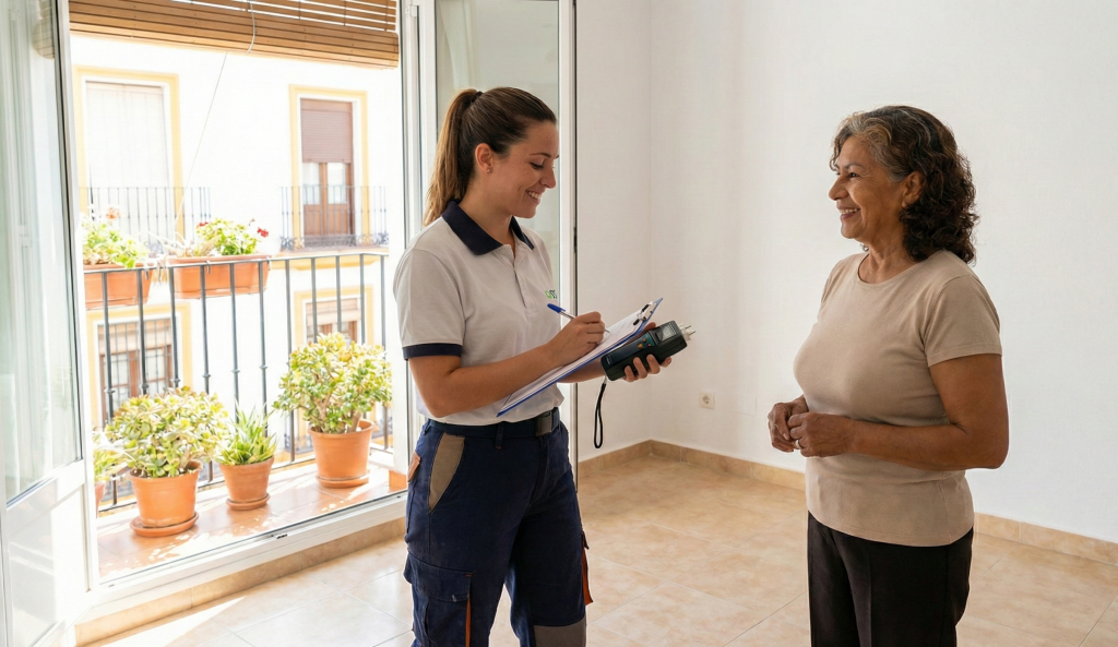 Inspección técnica para informe de vivienda adecuada reagrupación familiar Sevilla