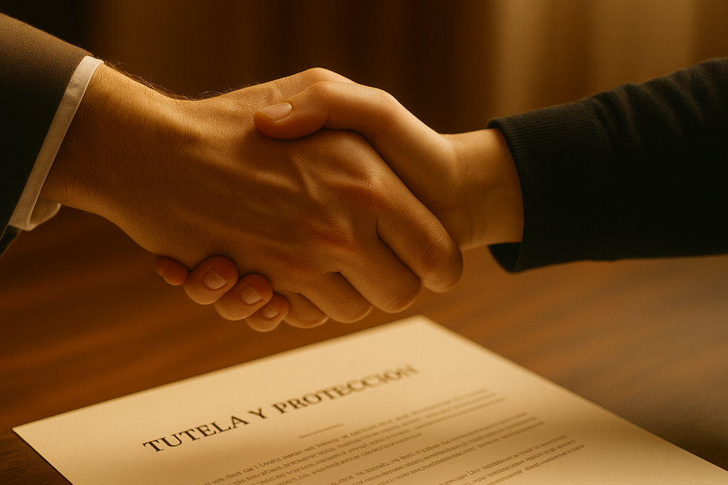 Firma de tutela legal para menor extranjero