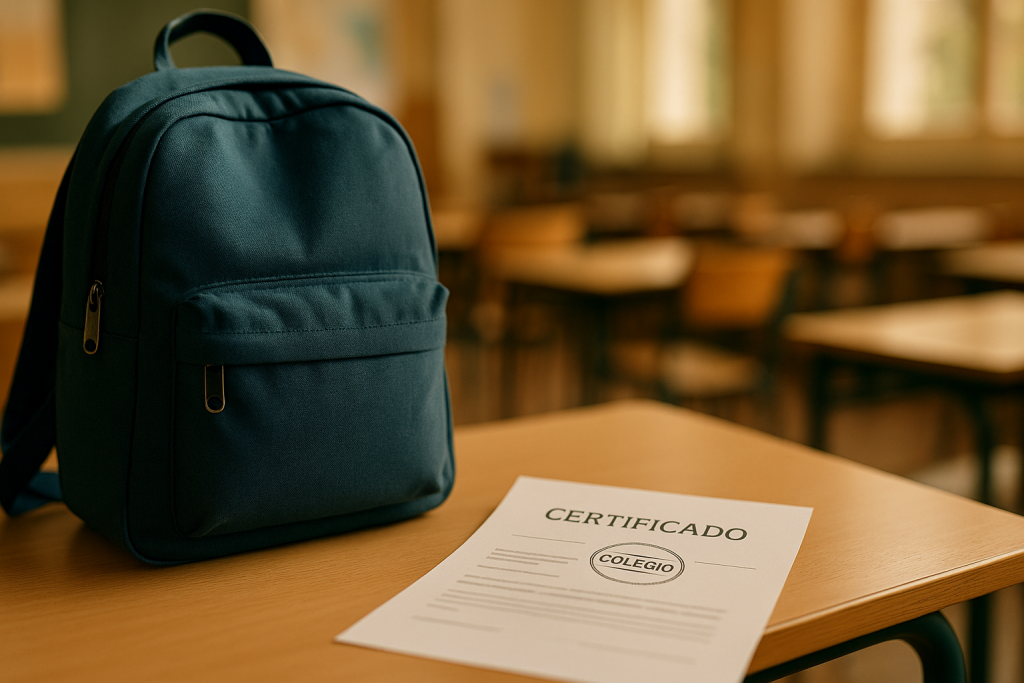 Certificado escolar para trámite de residencia menor extranjero