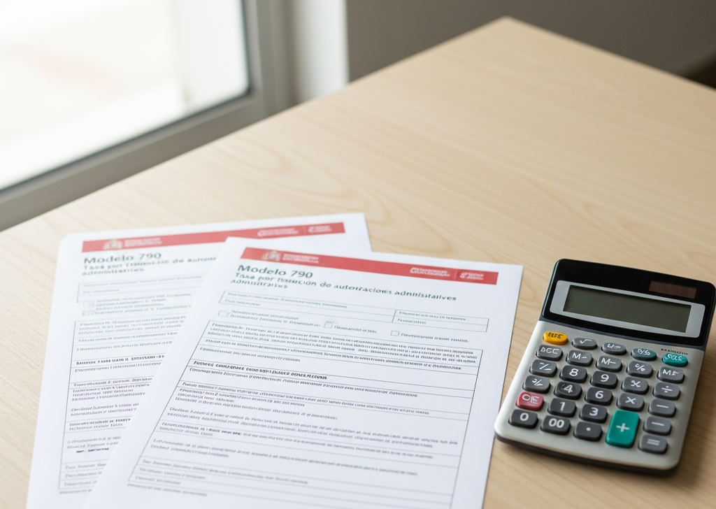 Tasas modelo 790 para autorización de residencia y trabajo