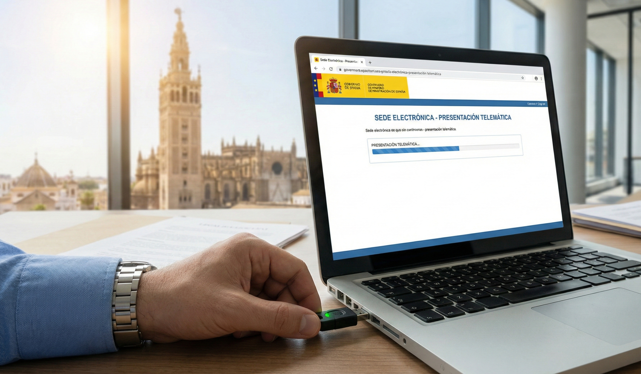 Presentación telemática de renovación permiso de trabajo con certificado digital