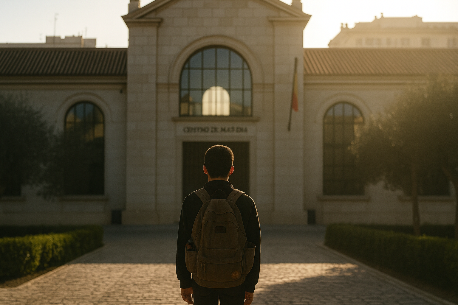 Joven migrante llegando a centro de protección en Sevilla