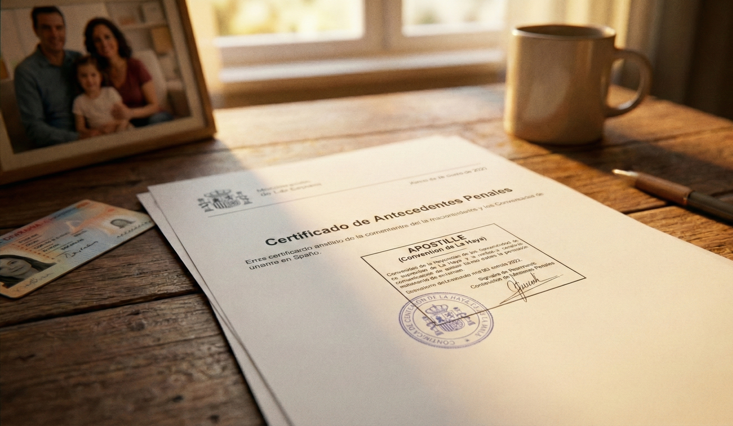 Documento antecedentes penales apostillado para trámite extranjería
