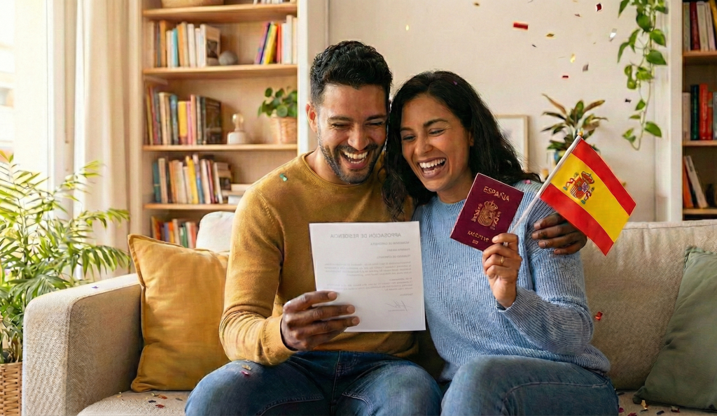 Resolución favorable tarjeta 5 años familiar ciudadano español